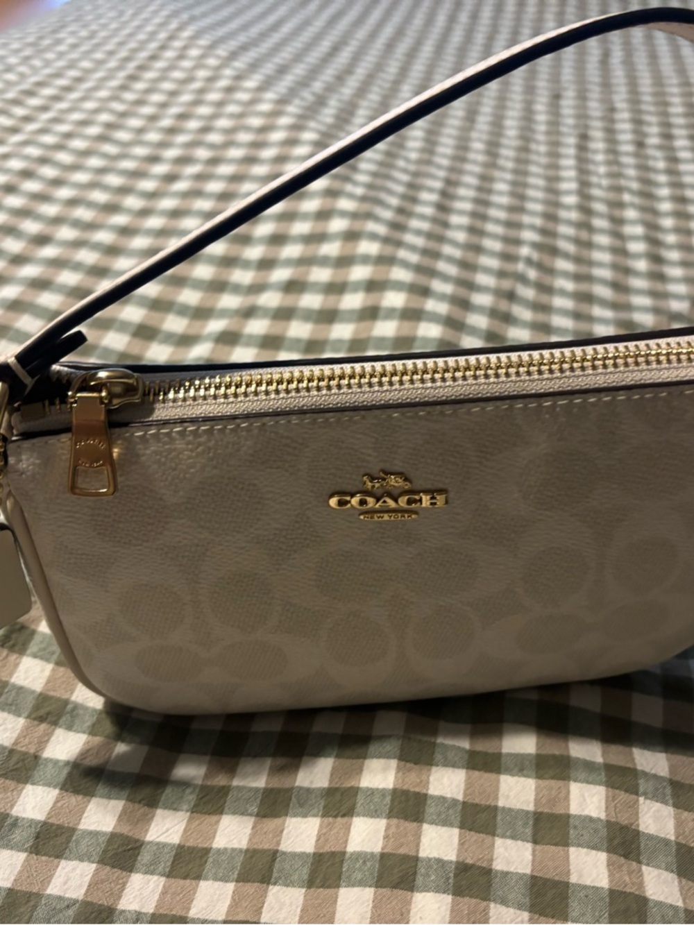 Coach Nolita 19 Small Shoulder Bag in white with Signature Print never used.